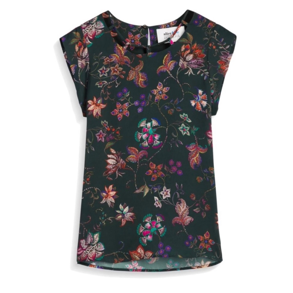 Alice Blue for Stitch Fix Paseko cutout detail blouse